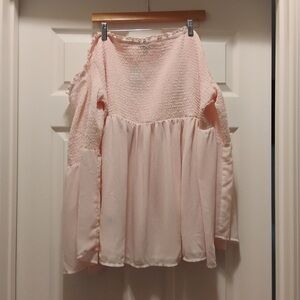 NWT Torrid Women's Light Pink Smocked Off-Shoulder Blouse Cutsie Size 6x